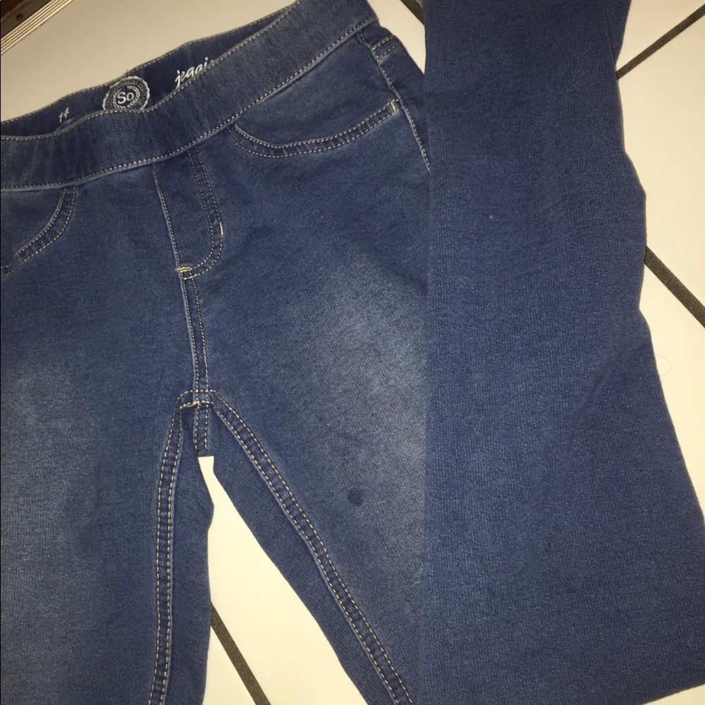 Blue jean leggings